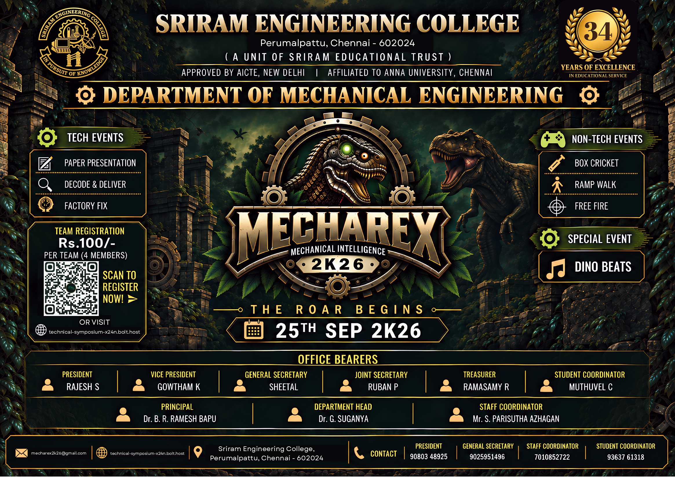 MECHAREX-2K26 National Level Technical Symposium